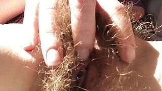 Wondrous  mature red-haired Rachel Wriggler plays with her supah shaggy fuckbox and frigs her pearl before having a bathtub