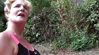 AuntJudys - Backyard Sunbathing with big-chested Mature Housewife Ms. Molly