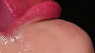 The most voluptuous deep throat with hatch, tongue and lips - unbelievable jizz flow