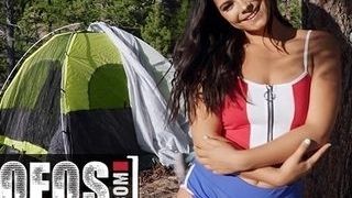 MOFOS - amateur Violet Starr gets drills while camping