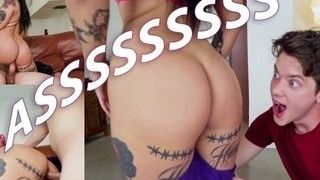 Flaming torrid XXL booty milky woman Stella Raee shake That Yoga Bum On Luke Coopers Good-Sized schlong