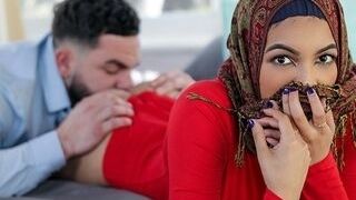 Step-sister Gets drilled In Hijab After Arranged Marriage