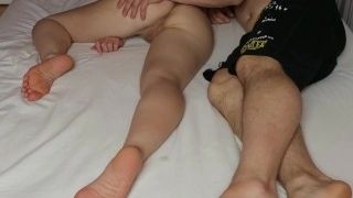Step Son caught his Step Mom naked in bed and Fucked her to Multiple Orgasms.