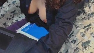 Aussie mind-blowing English tutor downblouse mind-blowing baps