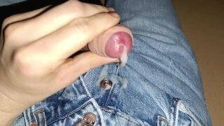 Jizz onto my old-school jeans blue jeans with fly buttons ???