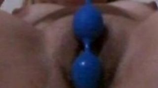 Greek swinger cougar wifey plays with vibrator fuck stick klinger nuts and gets penetrated cream-colored vag ellinida