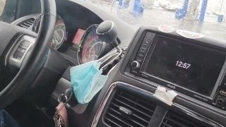 Domme Drives Around Public bare-chested with Her sir Tits knob globes Dick big black knob
