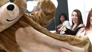 Wooly In otter Costume Gets man-meat gargled