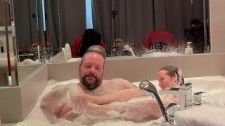 Liking a uber-cute relieving elastic bathtub douse in the Jacuzzi â€” plus-size Shyla jumpy & BHM Rex Behr