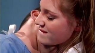 Nice teenie candystriper gets plowed by a therapist in the check-up guest room