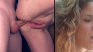 'Fitness mom fucks her son's best friend and let him cum inside her ass. Anal Creampie.'