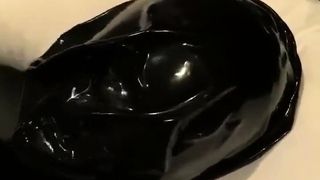 Latex Catsuit Breathplay getting off
