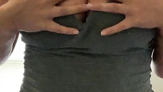 Pregnant Milf titty drop