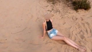 'Hot lady in a beach PUBLIC SEX'