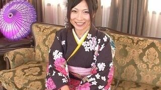 Mature japanese housewife dressed as a geisha and cheats on her spouse with a neighbor