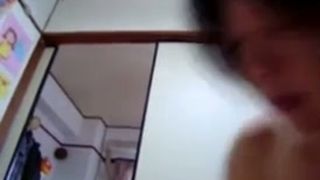 Mature Asian mom sucking and riding my dick in POV