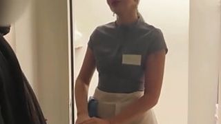 Ukrainian Cleaning gal Caught Stealing and fucked rock-hard in the rest room!!!