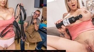 DEVIANTE - super insatiable ash-blonde with gigantic titties gets her v-card belt removed and ravaged in her culo to orgasm