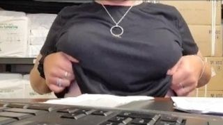 Demonstrating Behind Work Computer congenital jugs Tits cougar